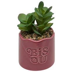 Plante artificielle en pot Cheri 13x10cm- Vert- Atmosphera