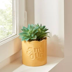 Plante artificielle en pot Cheri 13x10cm- Vert- Atmosphera