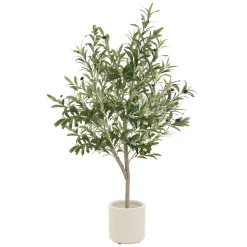 Plante artificielle olivier ML-Design 150 cm avec tronc et feuillage réaliste intérieur et extérieur
