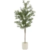 Plante artificielle olivier ML-Design 180 cm avec tronc et feuillage réaliste intérieur et extérieur