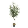 Plante artificielle Olivier Rebecca Mobili Thoka 120x35x35 Polyester Bois Vert Marron