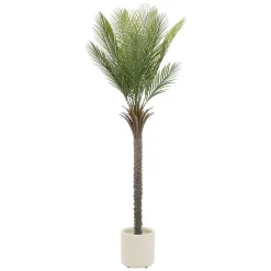 Plante artificielle palmier ML-Design 180 cm tropicale avec pot decor pour intérieur et extérieur