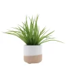 Plante artificielle pot céramique bicolore 26cm