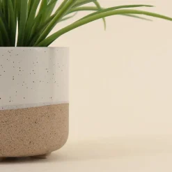 Plante artificielle pot céramique bicolore 26cm