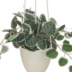 Plante artificielle suspendue Lour - pot en ciment - H80 cm - Atmosphera