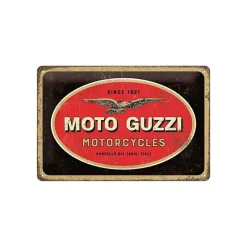 Plaque décorative en métal en relief 30x20 cm Moto Guzzi Logo