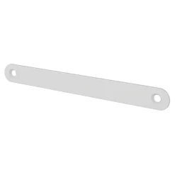 Plaque de poignée de porte Minzh GoodHome blanc mat 190 x 7 mm