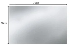Plaque magnétique adhésive effaçable argent L.70 x H.50 cm