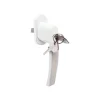 Poignée alu à clé blanc pour fenêtre L.125mm