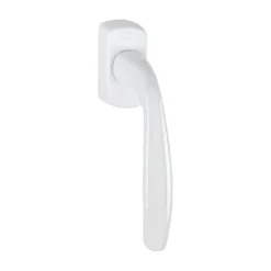 Poignée alu laqué blanc New York pour fenêtre L.128mm
