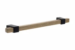 Poignée Beam 192mm chêne laqué/noir mat
