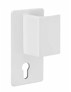 Poignée Beluga pour porte palière, droite, blanc - THIRARD