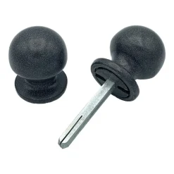 Poignée bouton de porte ronde Hardwarexchange D50 mm gris antique lot de 6 couples