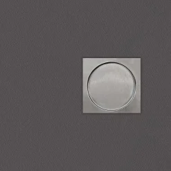 Poignée cuvette encastrée carrée grise avec tire-doigt pour porte coulissante