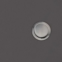Poignée cuvette encastrée ronde grise avec tire-doigt pour porte coulissante