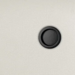Poignée cuvette encastrée ronde noire avec tire-doigt pour porte coulissante