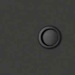 Poignée cuvette encastrée ronde noire avec tire-doigt pour porte coulissante