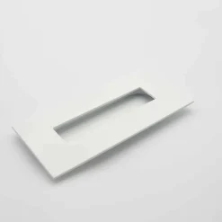 Poignée cuvette rectangulaire de meuble en zamac 155x73 mm BLANC MAT Lot de 3