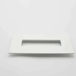 Poignée cuvette rectangulaire de meuble en zamac 155x73 mm BLANC MAT Lot de 3