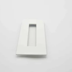 Poignée cuvette rectangulaire de meuble en zamac 155x73 mm BLANC MAT Lot de 3
