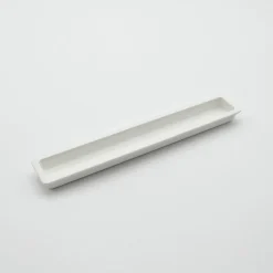 Poignée cuvette rectangulaire de meuble en zamac 240X25 mm BLANC MAT RAL 9003
