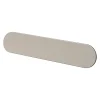 Poignée de meuble arrondi GoodHome Minzh aluminium effet nickel satin gris l.121mm x l.25mm x H. 16mm entraxe 96mm