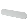 Poignée de meuble arrondi GoodHome Minzh aluminium effet chromé gris l.121mm x l.25mm x H. 16mm entraxe 96mm