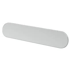 Poignée de meuble arrondi GoodHome Minzh aluminium effet chromé gris l.121mm x l.25mm x H. 16mm entraxe 96mm