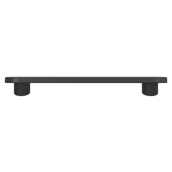 Poignée de meuble arrondi GoodHome Minzh aluminium mat noir l.121mm x l.25mm x H. 16mm entraxe 96mm