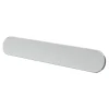 Poignée de meuble arrondi GoodHome Minzh aluminium effet chromé gris l.153mm x l.25mm x H. 16mm entraxe 128mm
