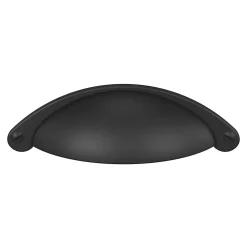 Poignée de meuble demi-ronde GoodHome Kilhog mat noir l.104mm x l.30mm x H. 26mm entraxe 64mm
