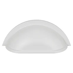 Poignée de meuble demi-ronde GoodHome Govlin mat blanc l.81mm x l.30mm x H. 30mm entraxe 64mm
