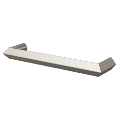 Poignée de meuble Droit GoodHome Keri effet nickel satin gris l.106mm x l.11mm x H. 27mm entraxe 96mm