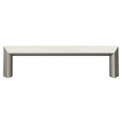 Poignée de meuble Droit GoodHome Keri effet nickel satin gris l.106mm x l.11mm x H. 27mm entraxe 96mm