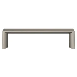 Poignée de meuble Droit GoodHome Dotz effet nickel satin gris l.104mm x l.14mm x H. 26mm entraxe 96mm