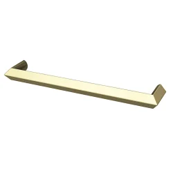Poignée de meuble Droit GoodHome Keri effet laiton satin doré l.138mm x l.11mm x H. 27mm entraxe 128mm