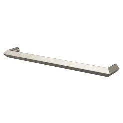 Poignée de meuble Droit GoodHome Keri effet nickel satin gris l.170mm x l.11mm x H. 27mm entraxe 160mm