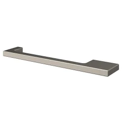 Poignée de meuble Droit GoodHome Skej aluminium effet nickel satin gris l.158mm x l.7mm x H. 30mm entraxe 128mm