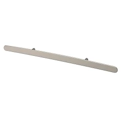 Poignée de meuble en T GoodHome Meham effet nickel satin gris l.400mm x l.20mm x H. 35mm entraxe 192mm