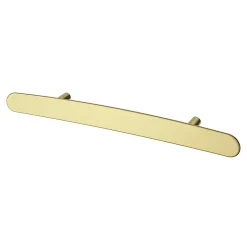 Poignée de meuble en T GoodHome Meham effet laiton doré l.220mm x l.20mm x H. 35mm entraxe 128mm