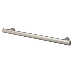 Poignée de meuble en T GoodHome Dizel acier effet nickel satin gris l.232mm x l.12mm x H. 35mm entraxe 192mm