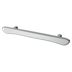 Poignée de meuble en T GoodHome Armel aluminium effet chromé gris l.190mm x l.17mm x H. 30mm entraxe 128mm
