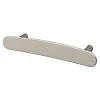 Poignée de meuble en T GoodHome Meham effet nickel satin gris l.130mm x l.20mm x H. 34mm entraxe 96mm