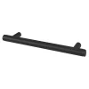 Poignée de meuble en T GoodHome Irus acier mat noir l.168mm x l.12mm x H. 35mm entraxe 128mm