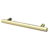 Poignée de meuble en T GoodHome Dizel acier effet laiton satin doré l.168mm x l.12mm x H. 35mm entraxe 128mm
