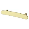 Poignée de meuble en T GoodHome Meham effet laiton doré l.130mm x l.20mm x H. 34mm entraxe 96mm