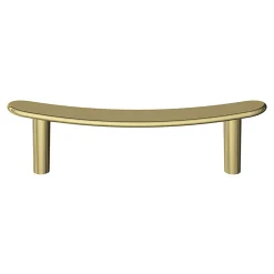 Poignée de meuble en T GoodHome Meham effet laiton doré l.130mm x l.20mm x H. 34mm entraxe 96mm
