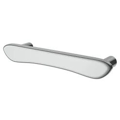 Poignée de meuble en T GoodHome Armel aluminium effet chromé gris l.120mm x l.17mm x H. 30mm entraxe 96mm