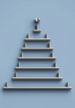 Poignée de meuble en T GoodHome Dizel acier effet nickel satin gris l.264mm x l.12mm x H. 35mm entraxe 224mm