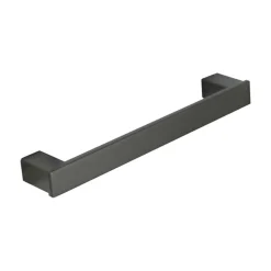Poignée de meuble en zamac finition canon de fusil mat e 96 mm avec vis incluses